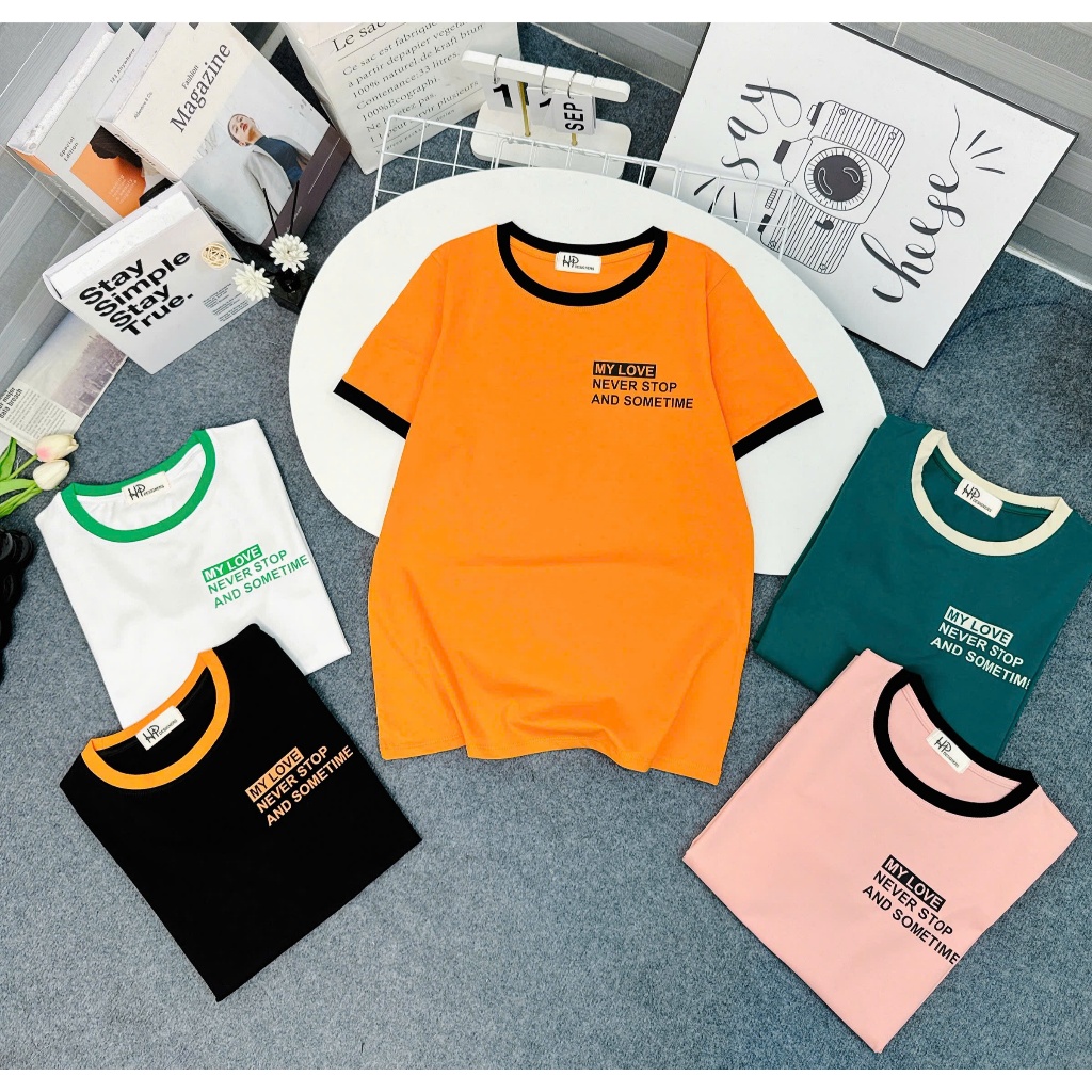 [40~70kg] Áo Thun Thái Nữ Cotton 100% 2 Form [Mã A09] Tay Ngắn Cotton Mềm Mịn Mát [MYLOVE] | BigBuy360 - bigbuy360.vn