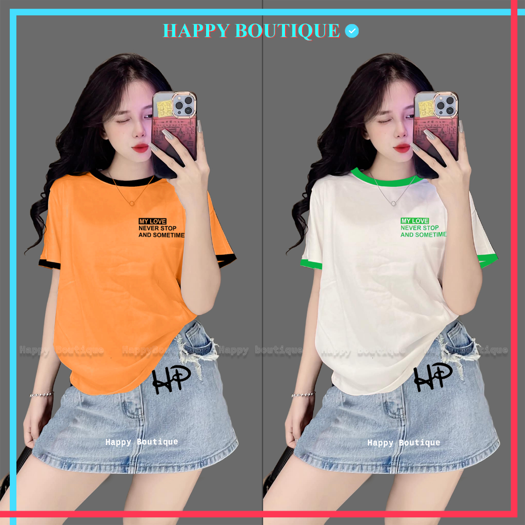 [40~70kg] Áo Thun Thái Nữ Cotton 100% 2 Form [Mã A09] Tay Ngắn Cotton Mềm Mịn Mát [MYLOVE] | BigBuy360 - bigbuy360.vn