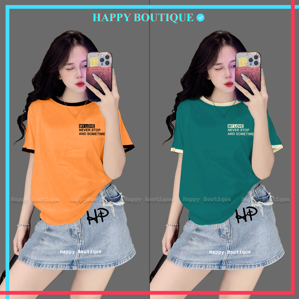 [40~70kg] Áo Thun Thái Nữ Cotton 100% 2 Form [Mã A09] Tay Ngắn Cotton Mềm Mịn Mát [MYLOVE] | BigBuy360 - bigbuy360.vn