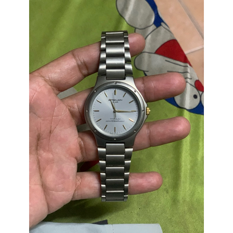 Đồng hồ DL Epsilon Alba Titanium cổ điển Nhật Bản