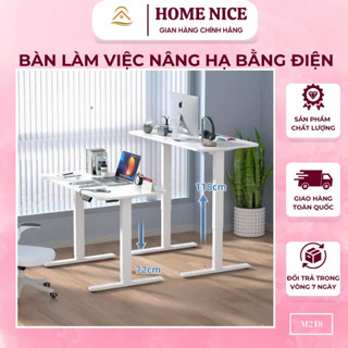 Bàn Nâng Hạ Thông Minh Home Nice Bàn Công Thái Học Bàn Làm Việc Điện Gaming Tự Động Laptop Đứng M218
