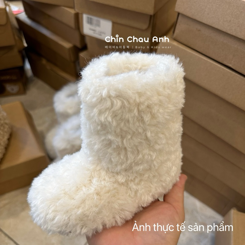 Giày boot lông phong cách cho bé gái Chin Chau Anh ( form chuẩn ảnh+clip sản phẩm thật)
