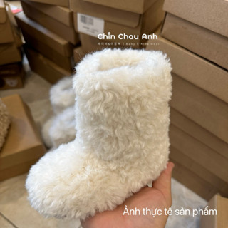Giày boot lông phong cách cho bé gái Chin Chau Anh ( form chuẩn ảnh+clip sản phẩm thật)
