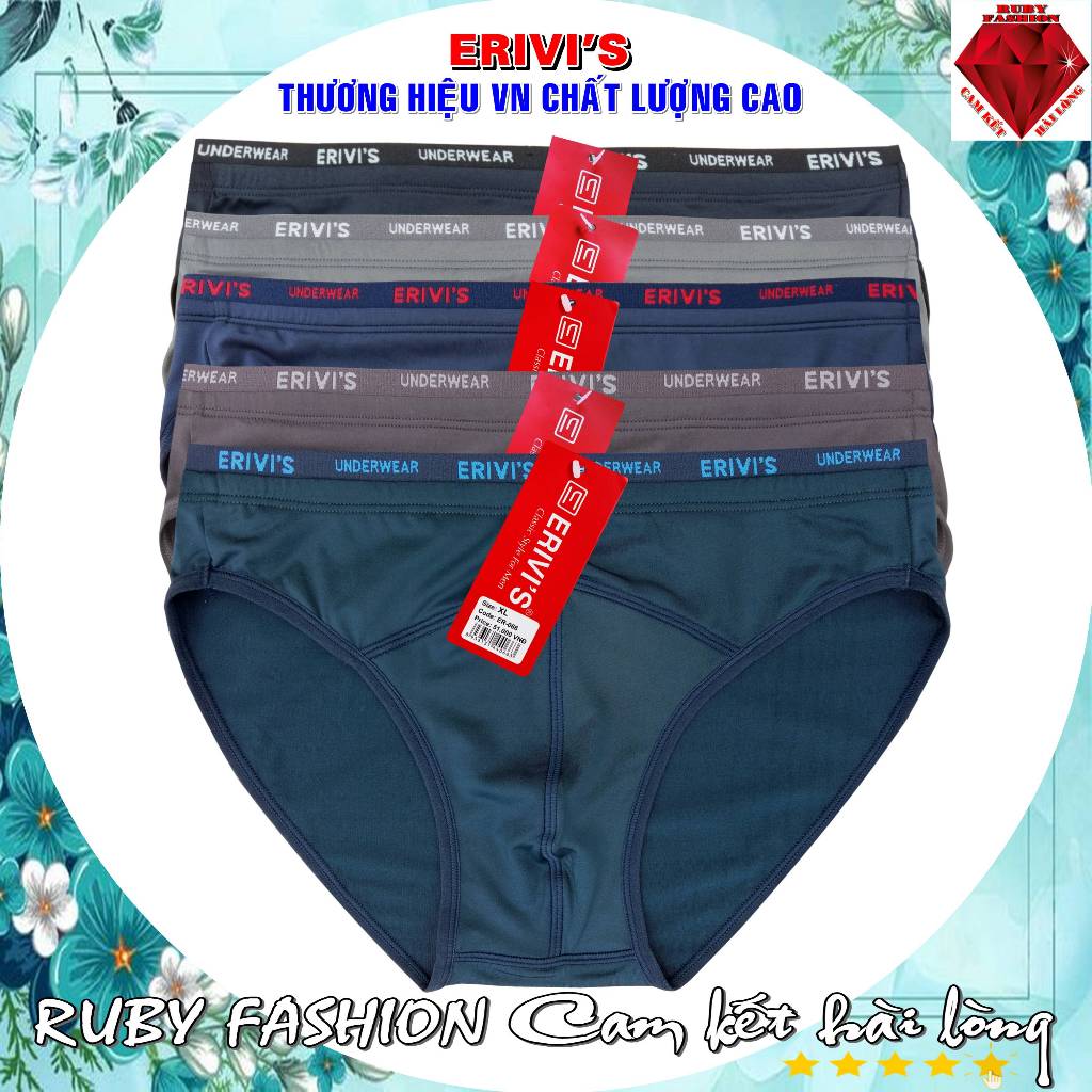 Combo 5 Quần lót nam Thun lạnh bốn chiều, thương hiệu ERIVIS - Hàng Việt Nam chất lượng cao