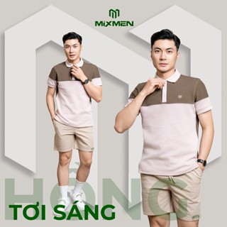 Áo Polo Nam Mixmen DEMY M-605 vải interlock xuất xịn,chuẩn form điểm nhấn dây lé hiện đại phối trẻ trung big size. 