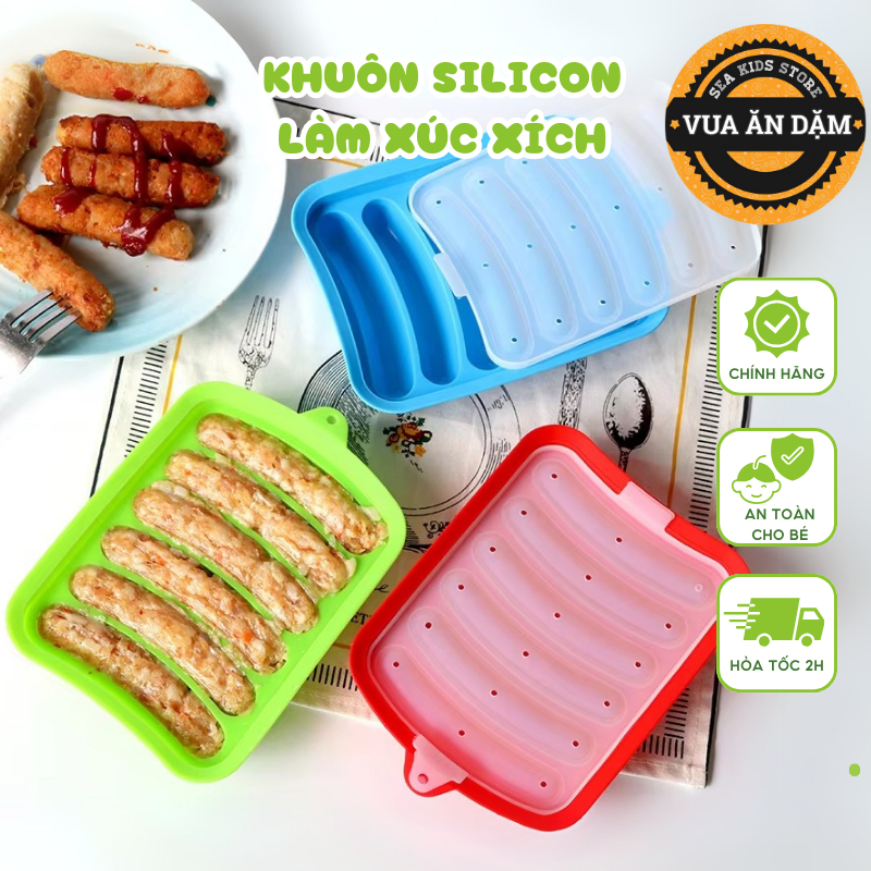 Khuôn Silicon làm Xúc Xích cho bé