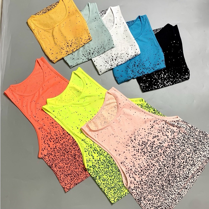 Áo Tanktop Thể Thao Nữ MILAVY In Chấm Mè