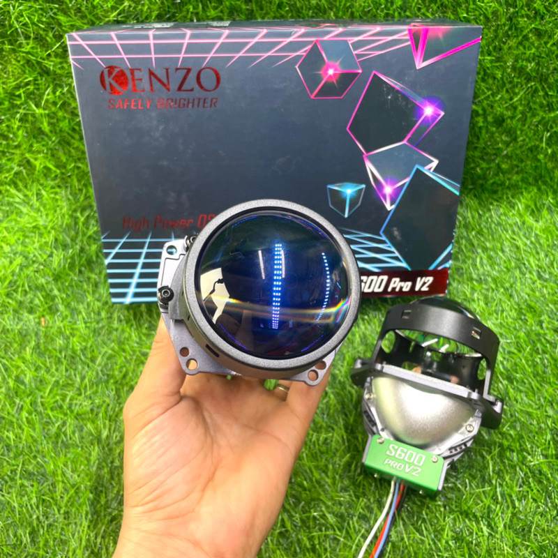 Bi cầu KENZO S600 PRO v2 công Suất 55/65W, đèn led Nhiệt màu 5200K - hệ thống tản nhiệt lớn