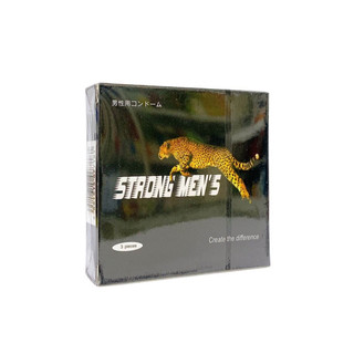 [ CHÍNH HÃNG] Bao Cao Su STRONG MEN’S ĐEN GÂN GAI - Tạo Khoái cảm (Hộp 12 cái)