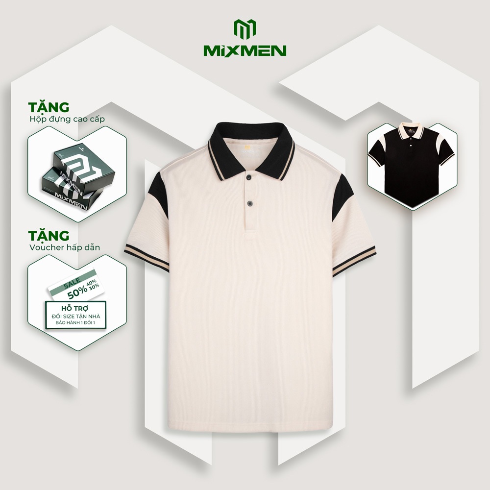 Áo Polo Nam Mixmen GUMENT M-900 form chuẩn vải cotton thun gân cao cấp, dễ phối đồ, sang trọng, Big Size