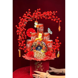 Set đào đông trụ nhung 2025 CẨM TÚ CẦU đồng trang trí Tết