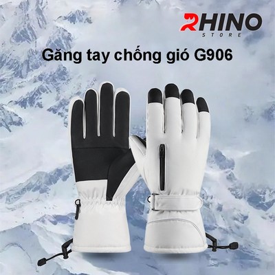 Găng tay nam nữ giữ ấm Rhino G906 chống gió, lót lông cừu
