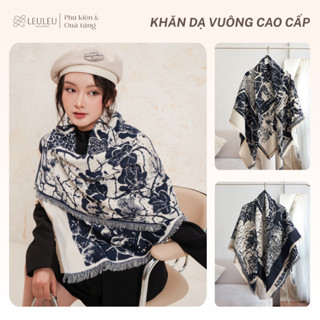 Khăn dạ cao cấp khổ vuông dáng choàng sang chảnh LEULEU.ACCESSORIZE