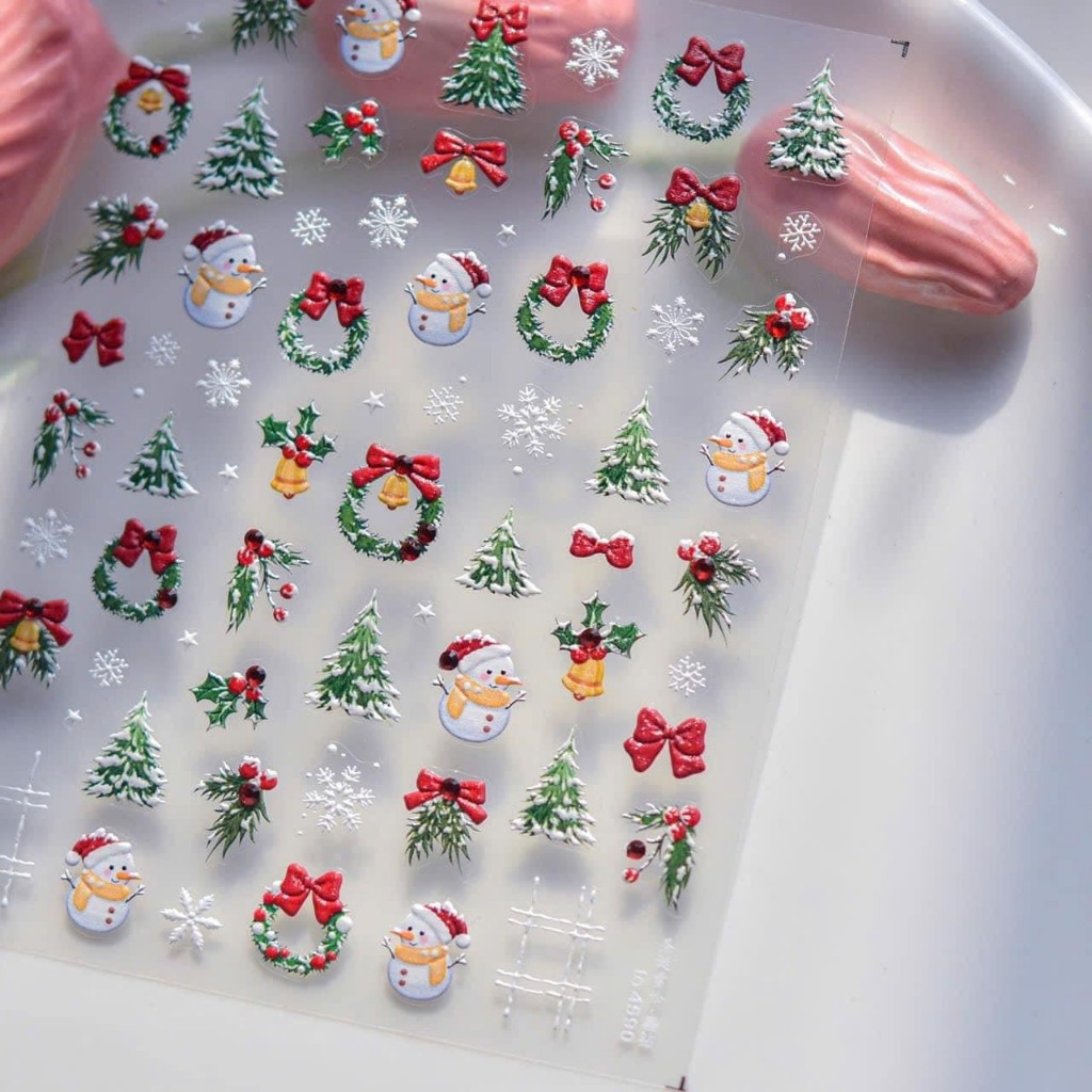 Sticker Dán móng Chủ đề Noel Giáng sinh Tomoni