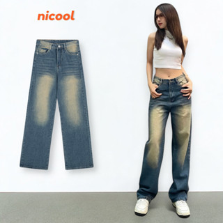 Quần Jean Nữ ống suông Blue Wash cao cấp hottrend Nicool N41-Q16