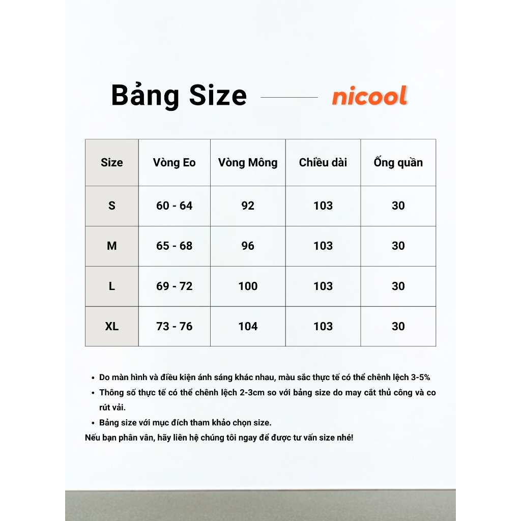 Quần jeans nữ NICOOL dáng suông dài ống loe rộng lưng cao màu trắng basic sang trọng N41-Q54 | BigBuy360 - bigbuy360.vn