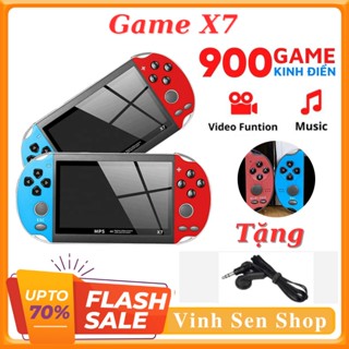 Máy chơi game X7, Tặng kèm tai nghe, 900 game đỉnh cao chơi hoài không chán, Chơi game mượt mà, Màn hình sắc nét