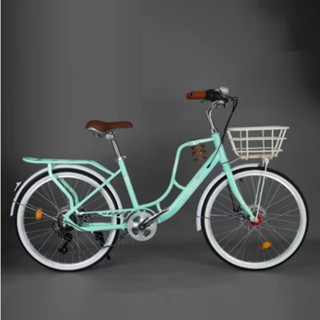 Xe đạp nữ mini taik Kiểu Dáng Thời Trang Vành 24,26inh Bộ Đề 7 Cấp + giỏ xe