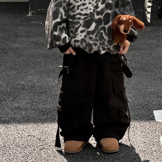  MOJI KIDS QUẦN KAKI CÓ LÓT LÔNG CHẤT MỀM PHỐI NHIỀU TÚI DÂY MÀU ĐEN CHẤT MỀM MỊN PHONG CÁCH CHO BÉ TRAI VÀ BÉ GÁI 