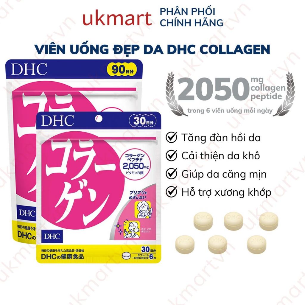 Viên uống làm đẹp da DHC Collagen Nhật Bản 30 Ngày (180 Viên)