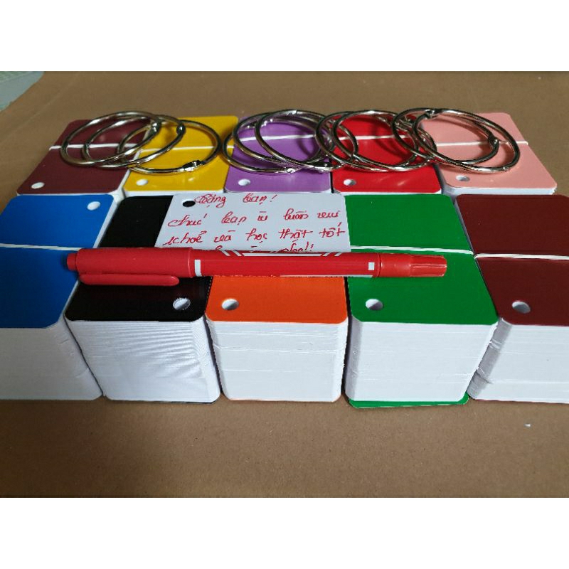 10 bộ flashcard trắng cao cấp 350gsm
