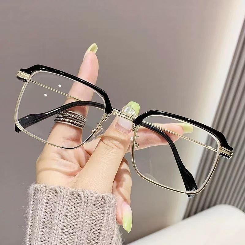 Kính không độ nam nữ thời trang nửa gọng phong cách Hàn Quốc siêu hot ( nhiều màu)-ms24