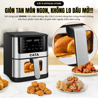 Nồi chiên không dầu Cata 9.5L 12.5L Điện Tử Máy chiên hâm nóng đồ ăn thực phẩm Cao Cấp