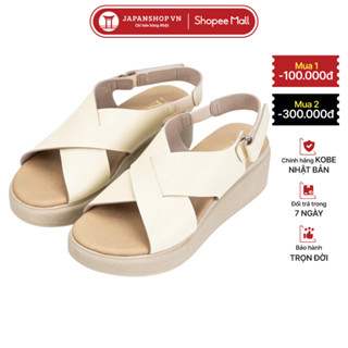 Sandal đế xuồng Kosu 5,5cm, dép xăng đan nữ siêu nhẹ, êm, chính hãng Cushii K-24223 Nhật Bản