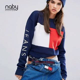 Áo Tay Dài T.M Croptop Phối Chữ Tay Độc Đáo, Hàng VNXK, Có Kèm Hình Thật.