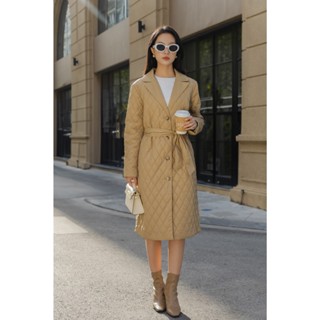  Áo khoác phao jacket nữ 3 lớp thiết kế S.PEARL có đai thắt eo sang trọng - 241JW3012 