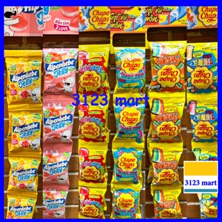 (SỈ từ 2,3,5 dây) (Dây 10 gói) Kẹo dẻo Chupa Chups sâu, cầu vồng, LONG TUBES, tim đào, biển xanh, tim nho, gấu cola