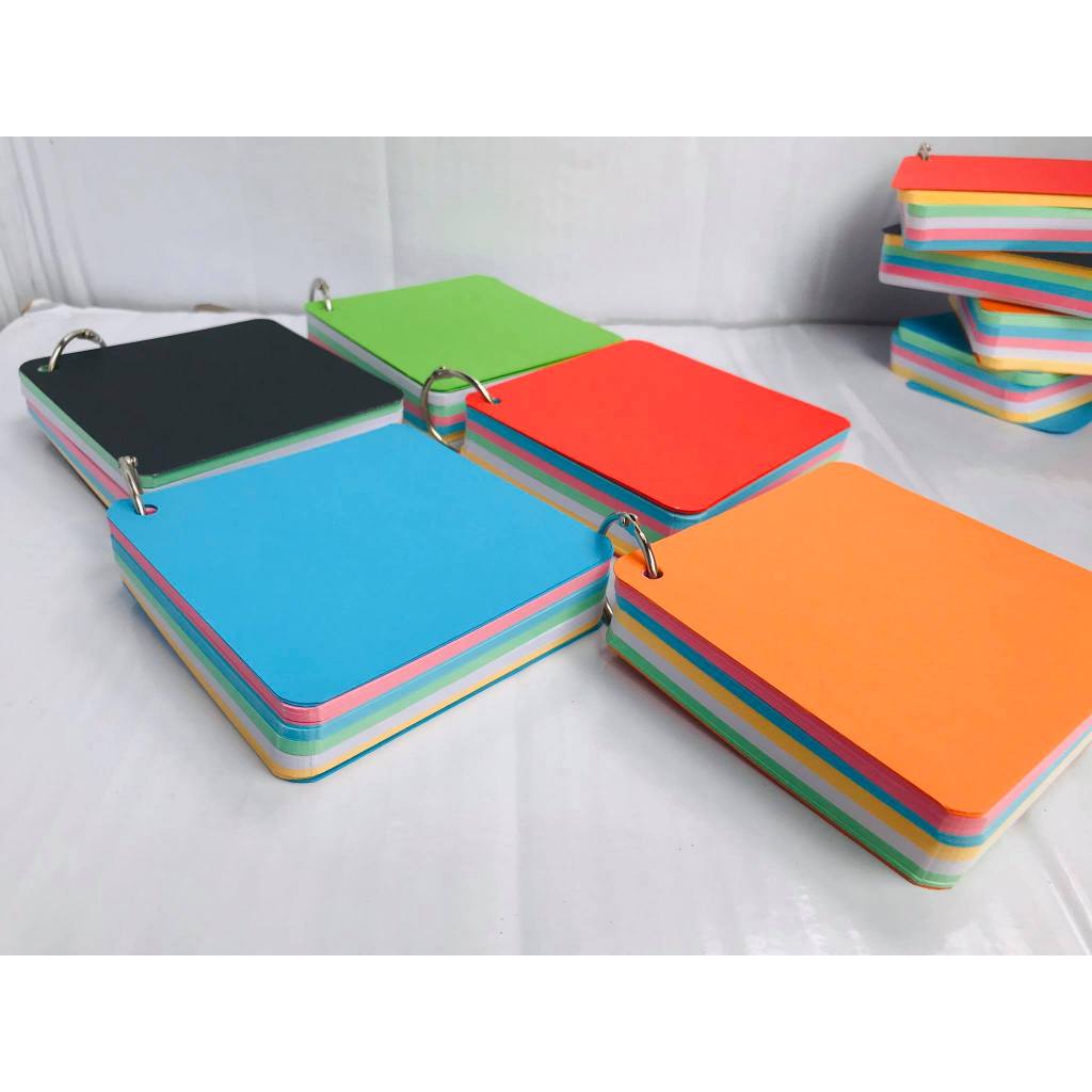 Flashcard mix 5 màu 7x10cm, 10x10cm