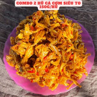 Combo 2 hũ Khô Cá Cơm siêu to mỗi hũ 150g Shumafood Snack Ăn Vặt