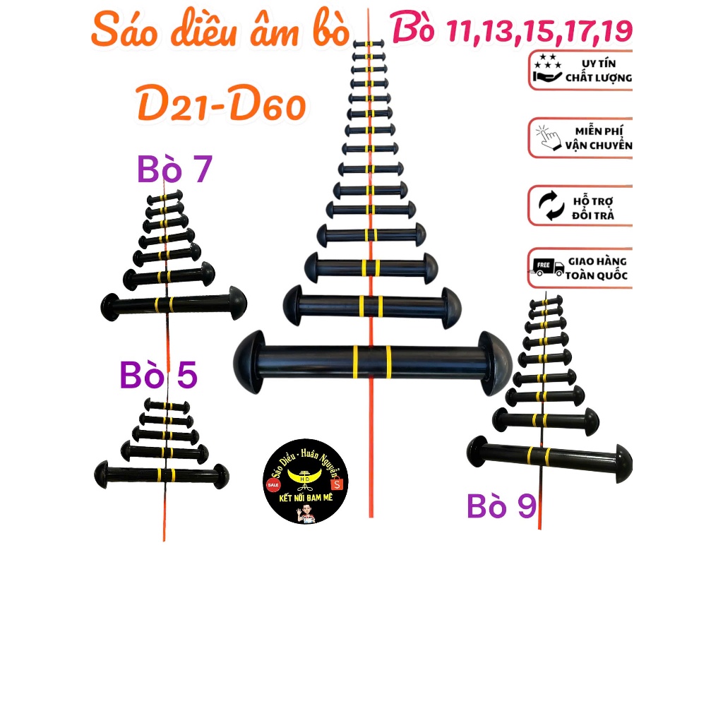 Sáo diều 💥 HÀNG CAO CẤP 💥 Sáo nhựa đàn bò d21-d60 chống va đập đâm bổ siêu bền