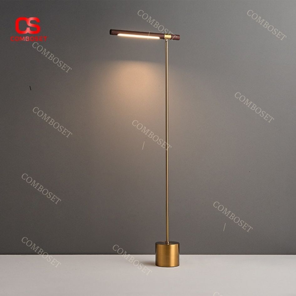Đèn Sàn Vân Gỗ PVC 3 Chế Độ Màu Phong Cách Bắc Âu Đơn Giản Cao Cấp Vân Gỗ Trang Trí Phòng Khách