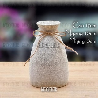 Bình hoa gốm sứ men lạnh dáng tam giác nhiều màu
