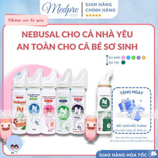 Dung dịch nước muối biển sâu xịt mũi/ xịt tai Nebusal Spray/ Nebusal Ear Spray - Vệ sinh, bảo vệ tai mũi cả nhà - Medpre