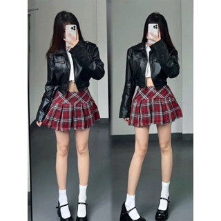 Chân váy kẻ caro CV08 xếp li chân váy đỏ xếp ly kẻ sọc dáng ngắn tennis chữ a xanh than đỏ mặc giáng sinh noel Tết