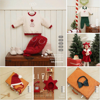   2y-6y  Set đồ bộ body váy đầm Nous noel giáng sinh cho cả bé trai bé gái 