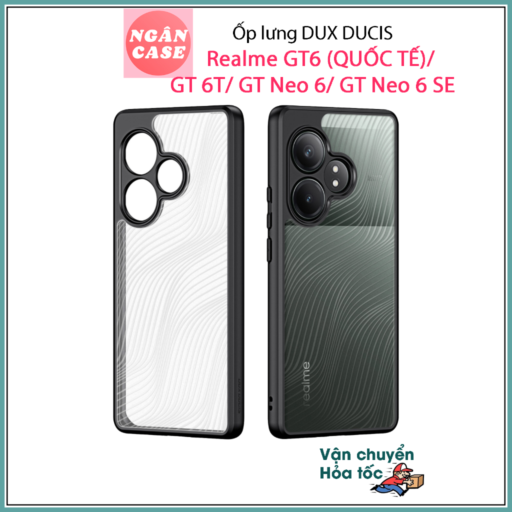 Ốp lưng DUX DUCIS Realme GT Neo 6/ GT Neo 6 SE/ GT6 (QUỐC TẾ)/ GT 6T - Mặt lưng chống vân tay (DÒNG AIMO)