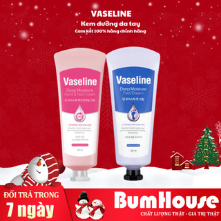 Kem Dưỡng Da Tay & Chân Cấp Ẩm Da Vaseline Deep Moisture Hand & Nail/Foot Cream 60ml
