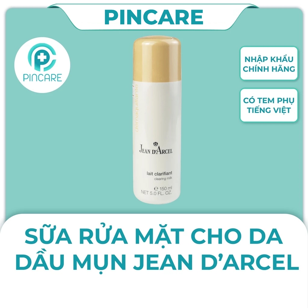 Sữa rửa mặt cho da dầu mụn Jean D’arcel Clearing Milk 150ml - Hàng chính hãng -PINCARE Health & Beauty
