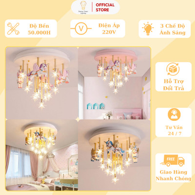 Đèn Trần Energy Green Lighting Ngựa Thần Pegasus Cho Bé DGT-6543 - Trang Trí Decor Phòng Ngủ Cho Bé