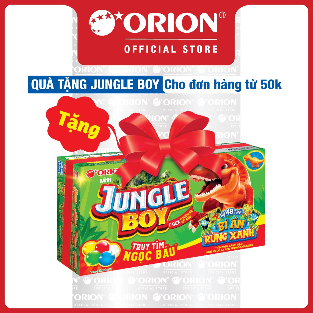 [QUÀ TẶNG] Bánh Khủng Long Jungle Boy Orion vị Sườn Bò Sốt Cam 35g/hộp