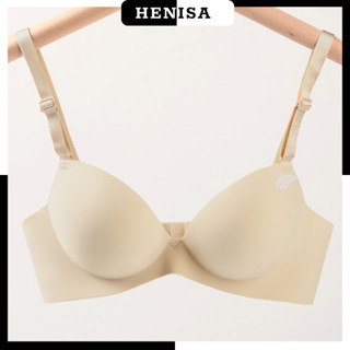  Áo Ngực Đúc Su Lông Vũ Không Gọng HENISA Có Đệm Bàn Tay Nâng Ngực 42 