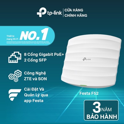 Bộ Access Point Festa F52 AC1350 Dual-Band chuẩn Wi-Fi 5 Access Point, Tốc độ 1317 Mbps, Hỗ trợ PoE