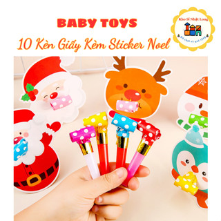  10 Kèn Giấy Kèm Sticker Chủ Đề Noel Giáng Sinh 2024 Kèn Giấy Thổi Trong Buổi Tiệc 