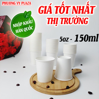 Set 50 Ly giấy 150ml - 5oz Cốc giấy văn phòng NHẬP KHẨU HÀN QUỐC cao cấp