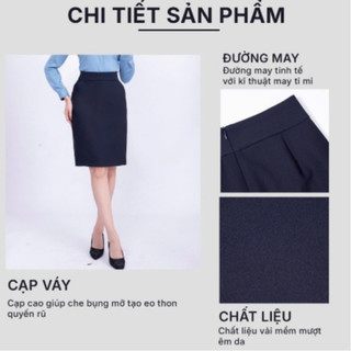  Chân Váy Bút Chì xẻ sau 2 LỚP-TÚI chéo 2 bên dài 50cm hoặc 60cm 