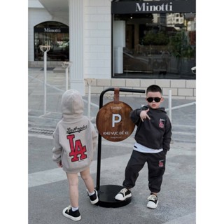 Áo nỉ hoodie cho bé trai,bé gái chất lót lông cáo L.A đỏ, áo nỉ mũ,quần nỉ jogger trẻ em,TPKIDS,[M922]